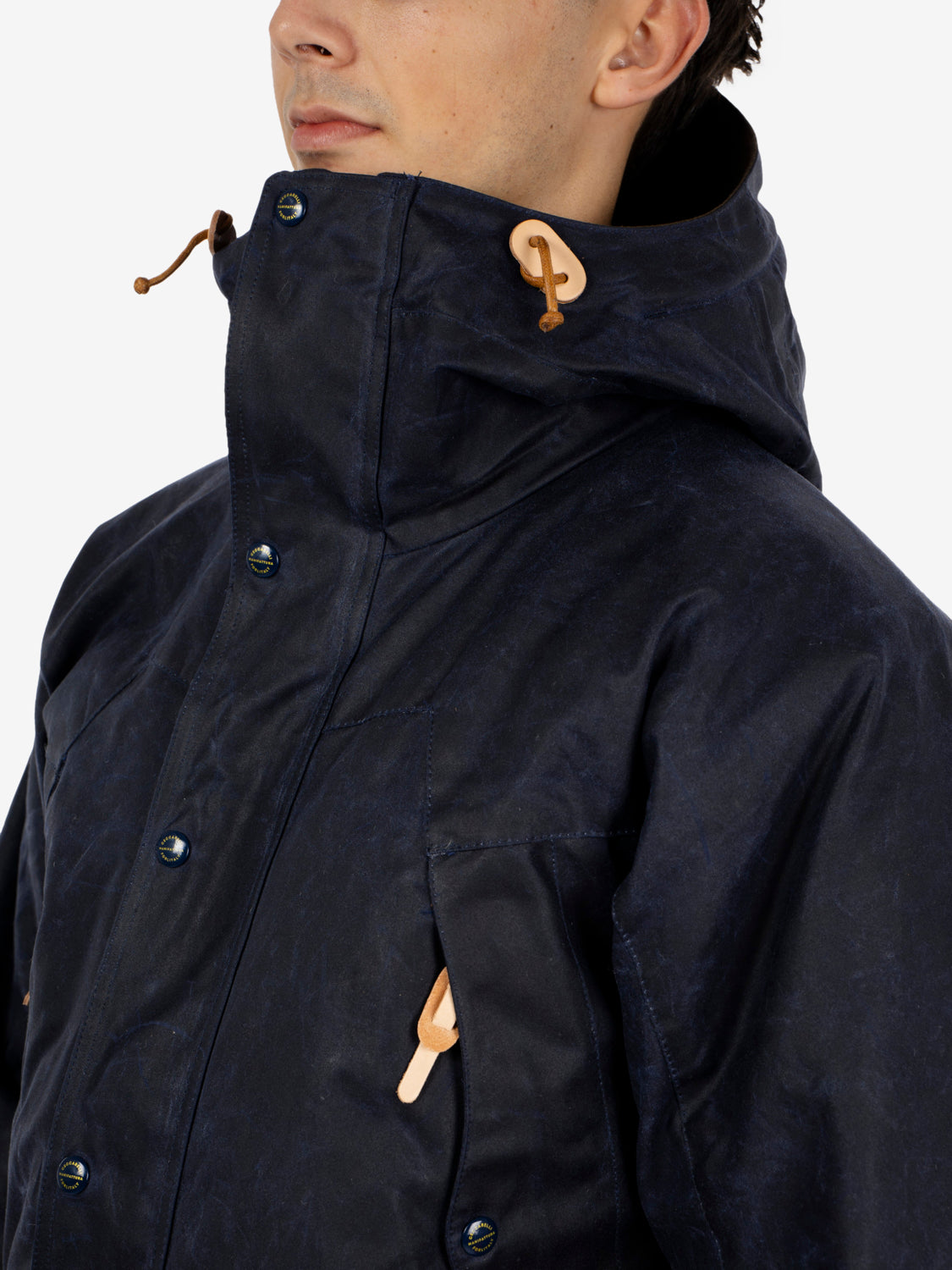 Mountain jacket cotone cerato navy