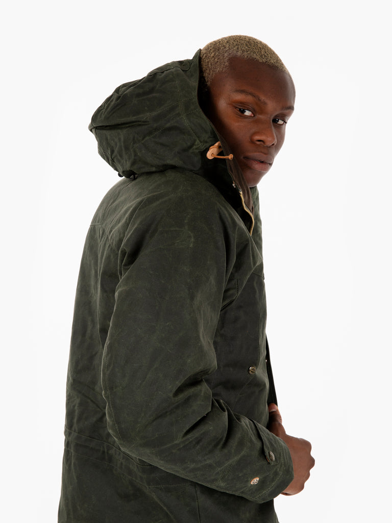 MANIFATTURA CECCARELLI - Mountain Jacket waxed dark green