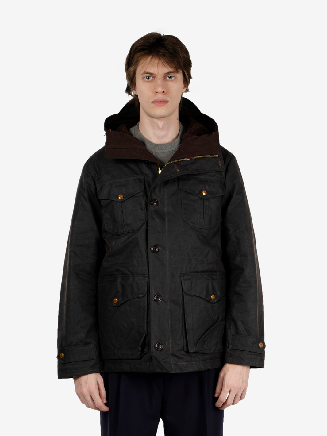 Chocolate teddy-lined weekender coat