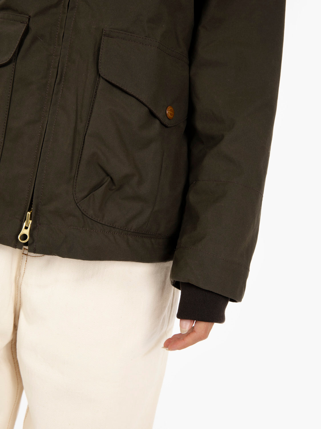 Woman blazer coat with hood chocolate