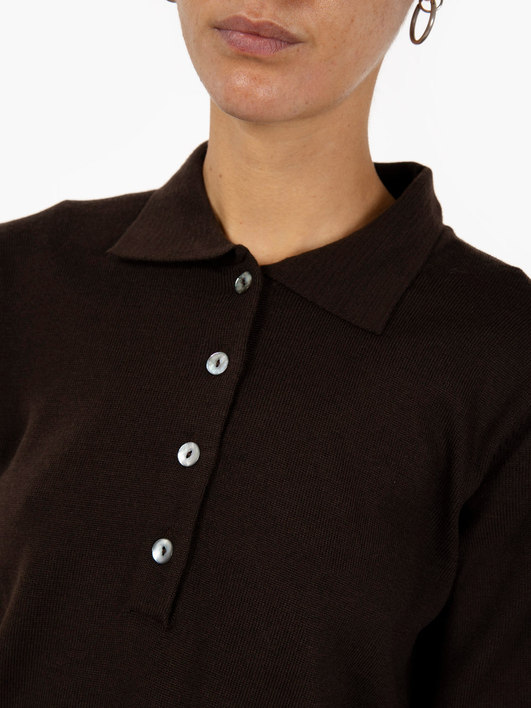 POLO SHIRT M/L DARK BROWN 197403_19053