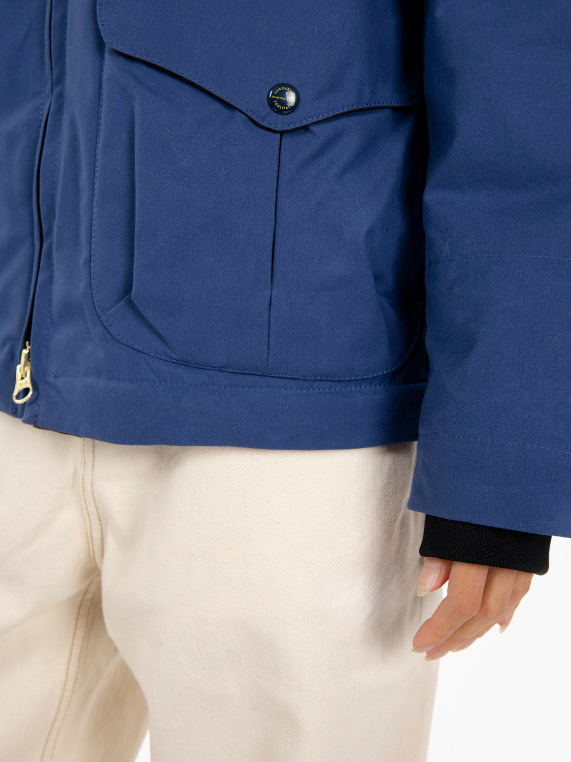 Woman blazer coat with hood cobalt