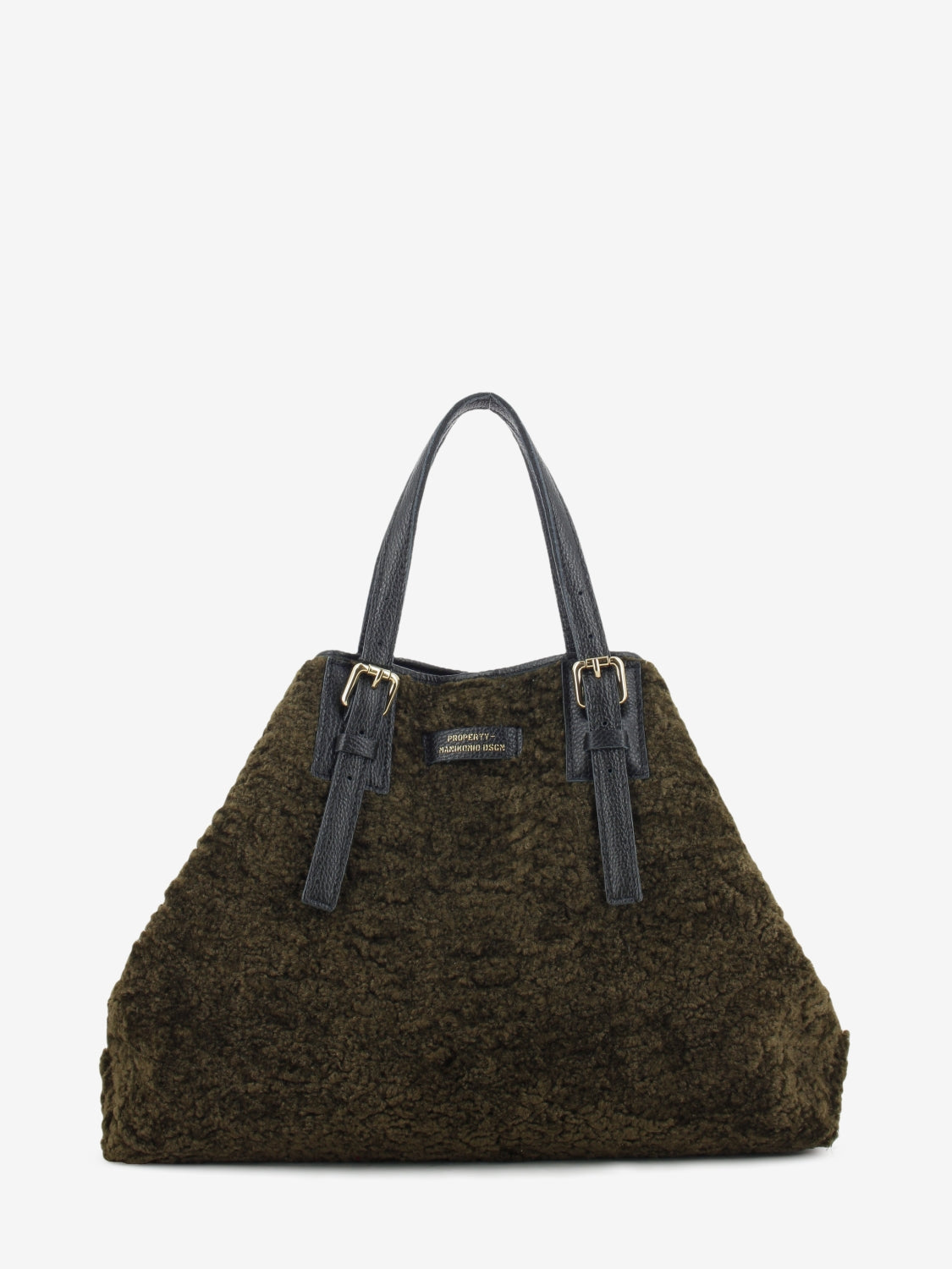 BROWN ECO FUR SHOPPING BAG SHPEF03BROWN
