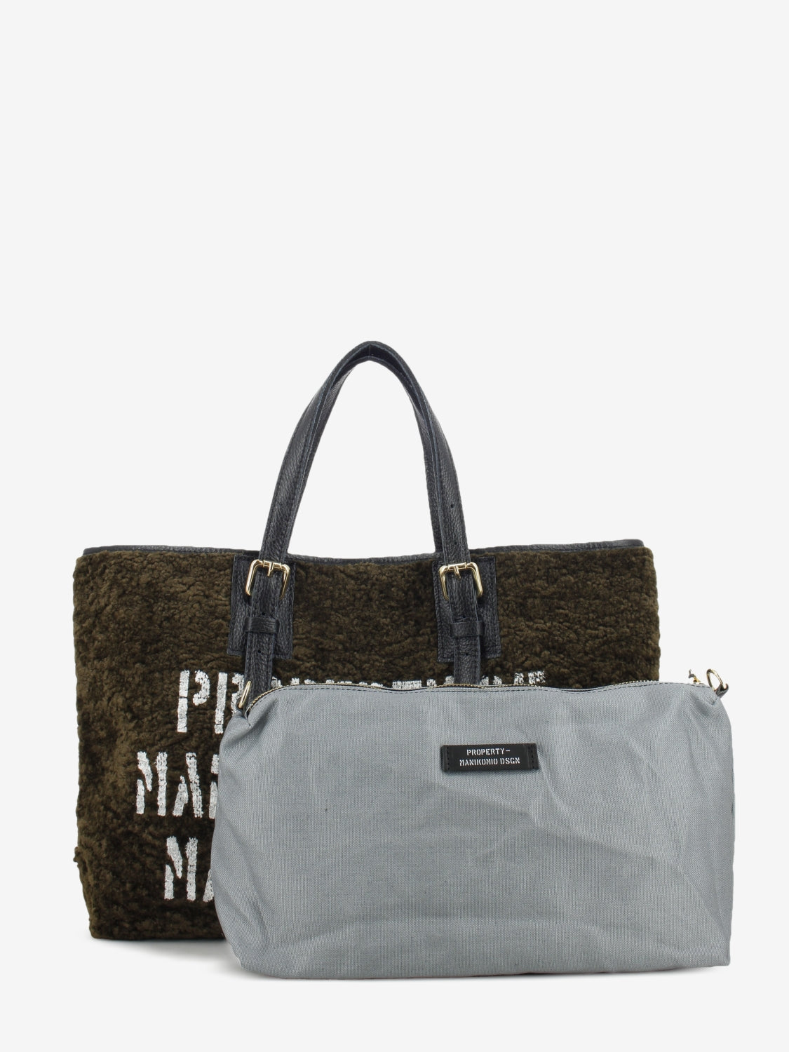 BROWN ECO FUR SHOPPING BAG SHPEF03BROWN