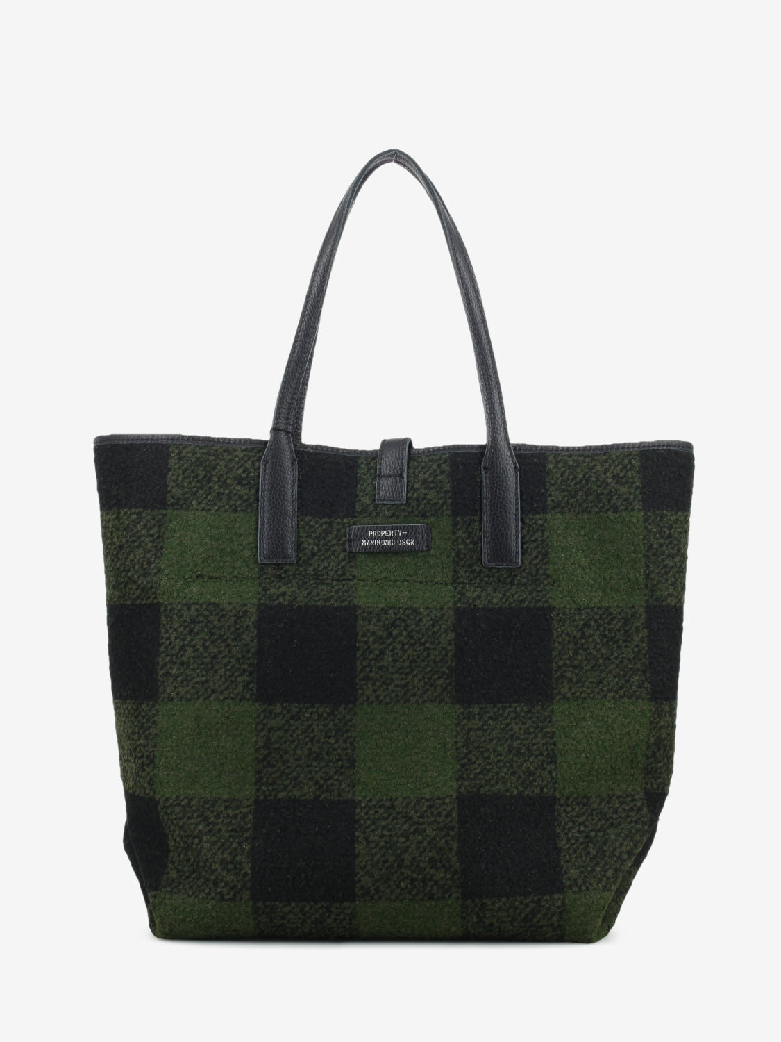 Shopping bag Mia Buffalo check military / black