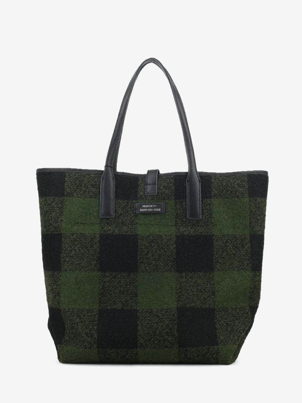 Shopping bag Mia Buffalo check military / black