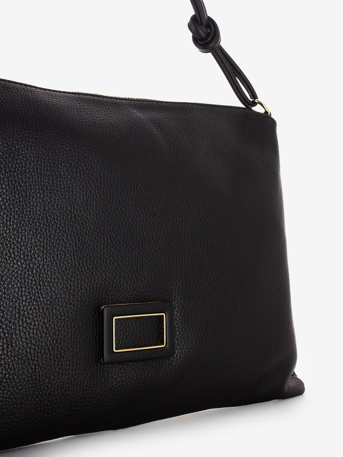 Borsa a spalla Eluna in pelle black / gold