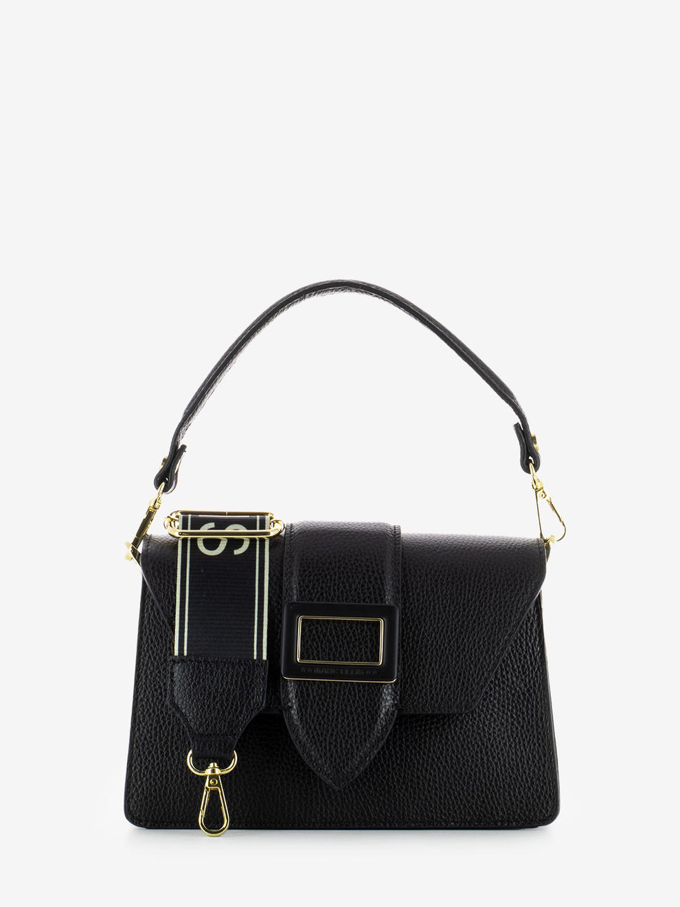 Kourtney black / gold bag
