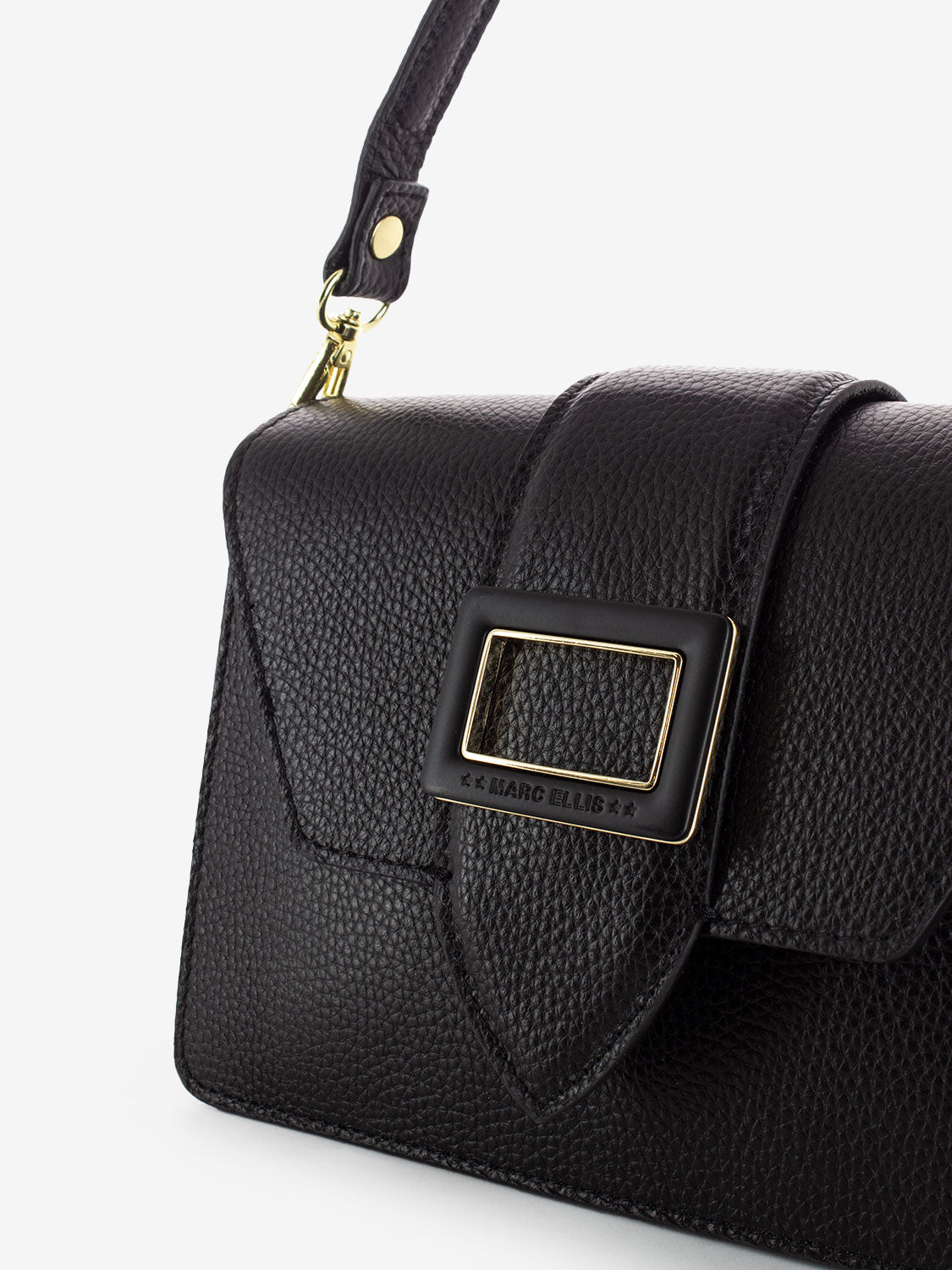 Kourtney black / gold bag