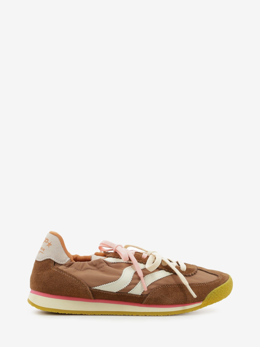 Sneakers doppio laccio marrone / rosa