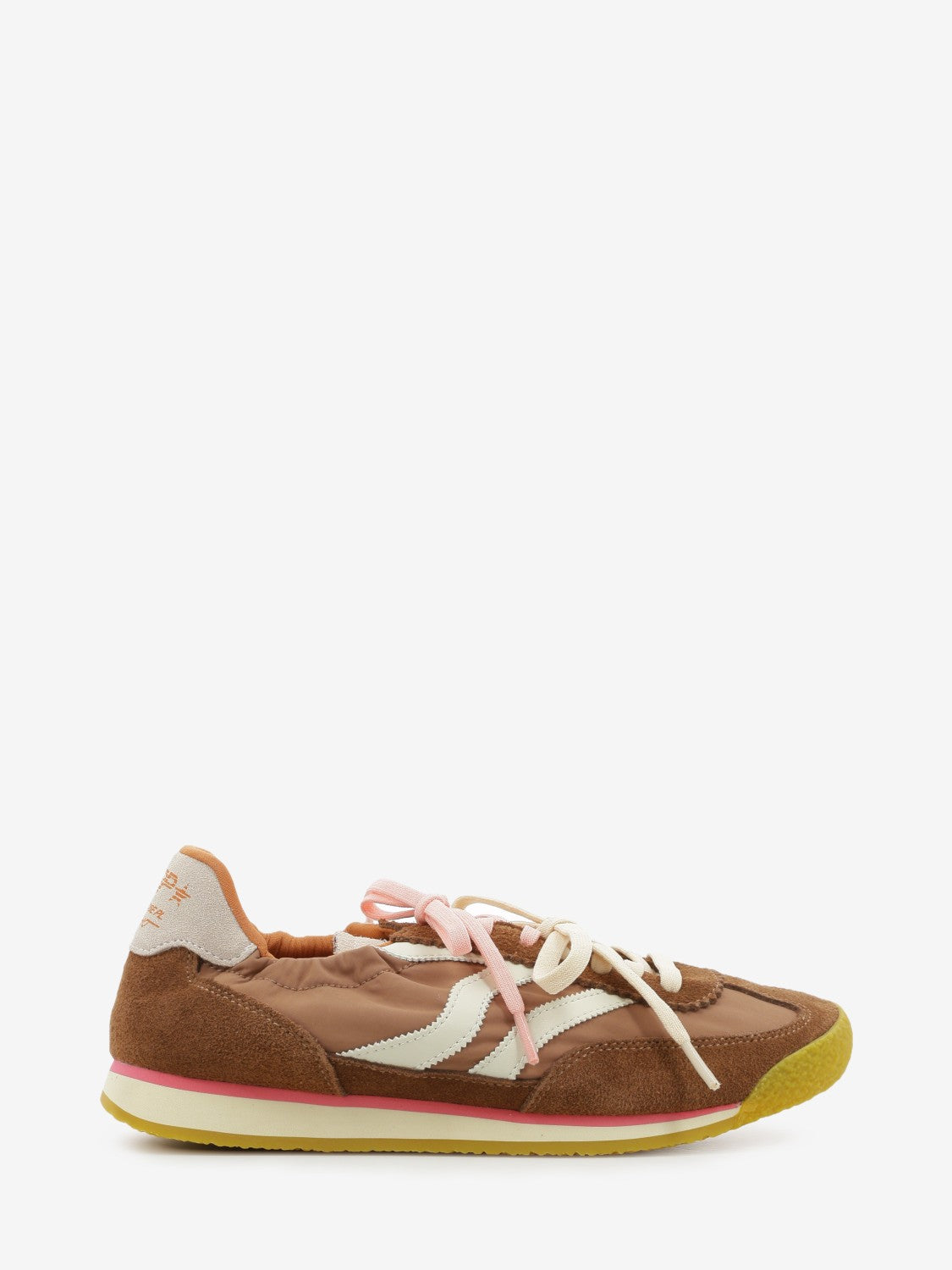 Sneakers doppio laccio marrone / rosa