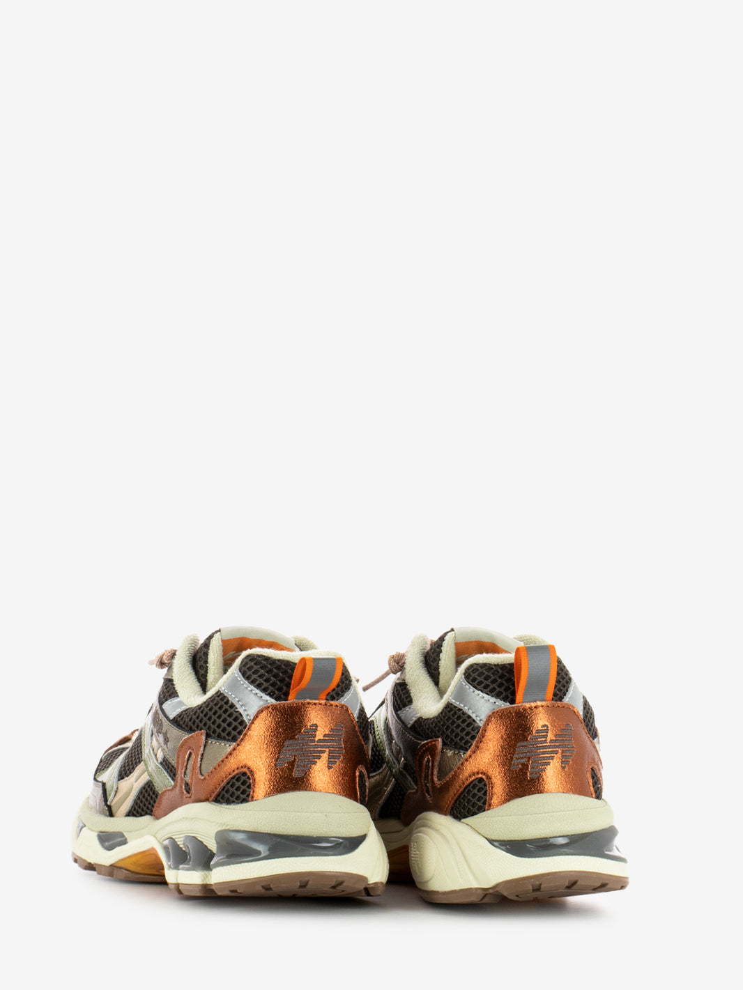 Combi leather and mesh safari sneakers