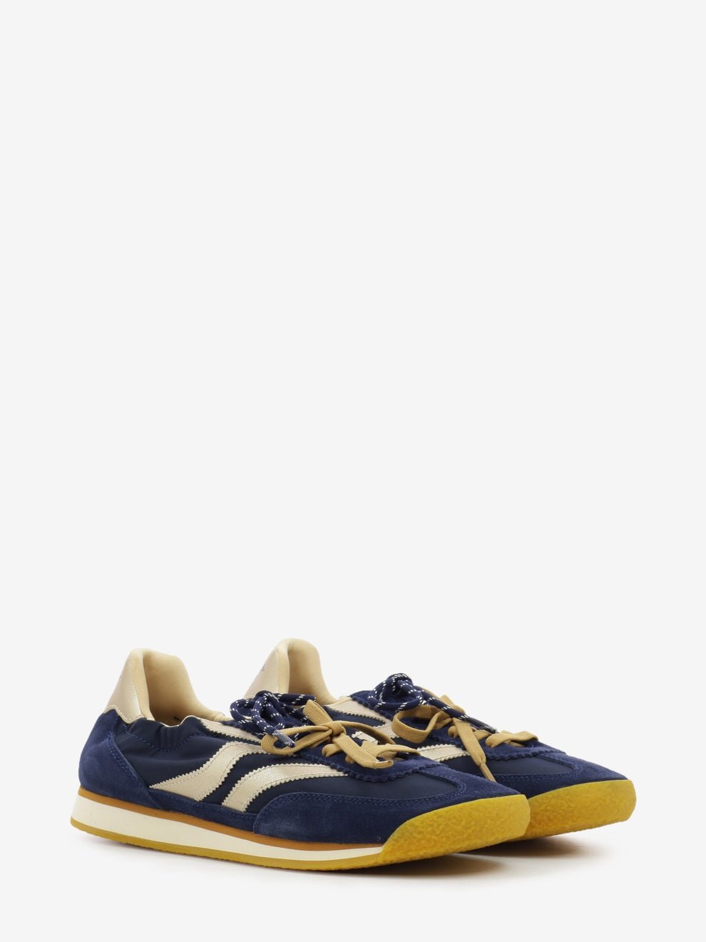 Sneakers doppio laccio blu / gold