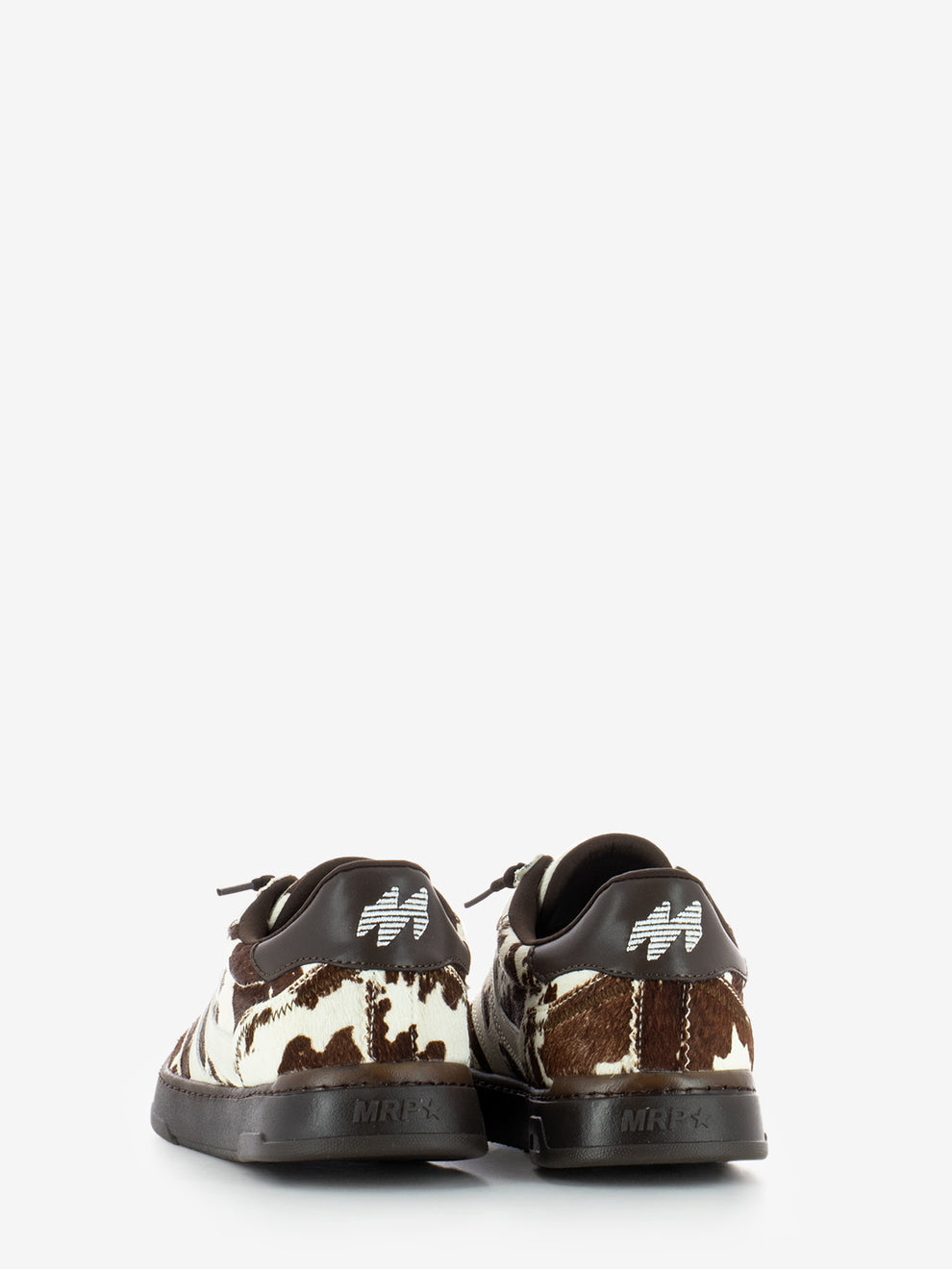Cow-print pony skin sneakers