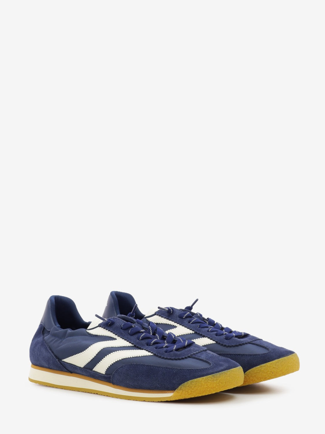 Sneakers in tessuto e suede dark blue