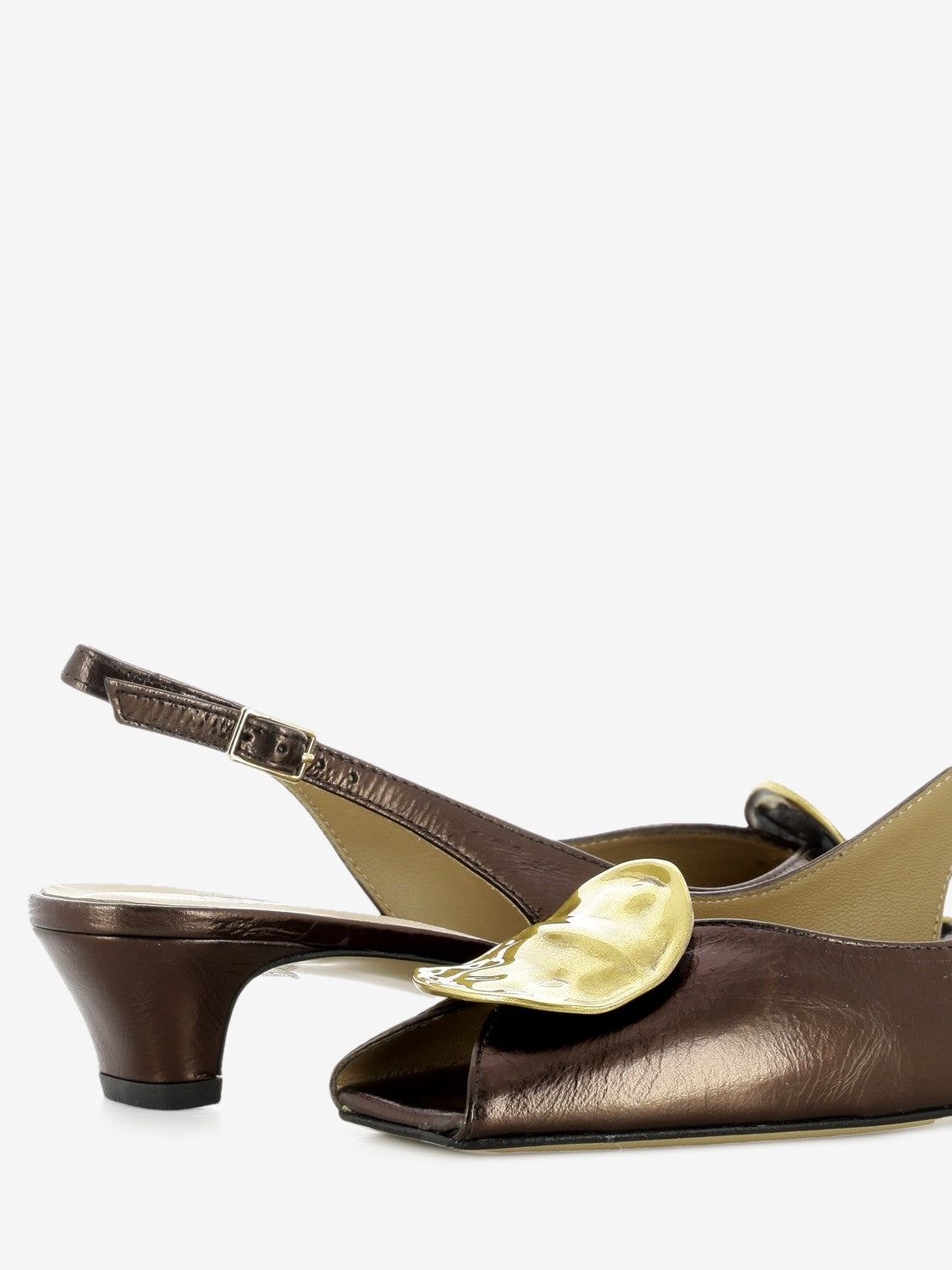 Sandali pelle lucida testa di moro