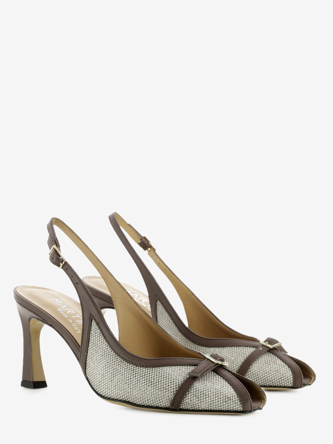 Slingback con fibbia testa di moro
