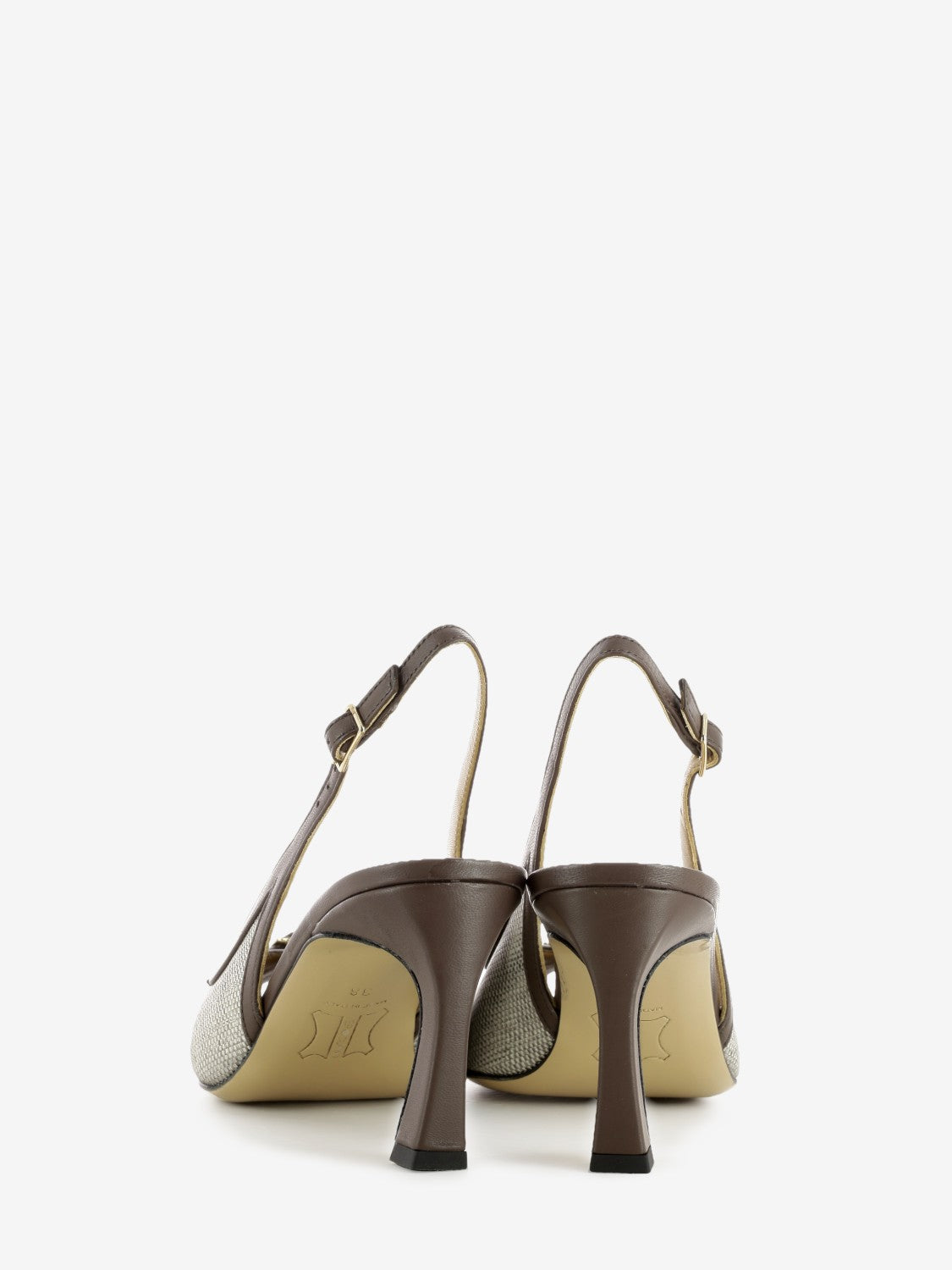 Slingback con fibbia testa di moro
