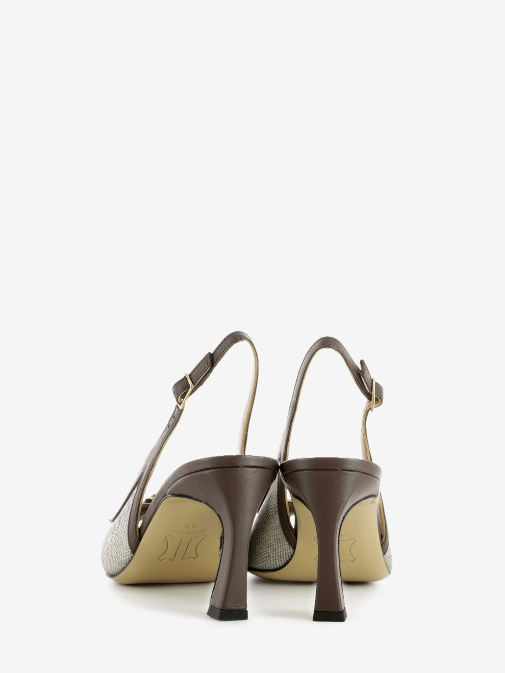 Slingback con fibbia testa di moro