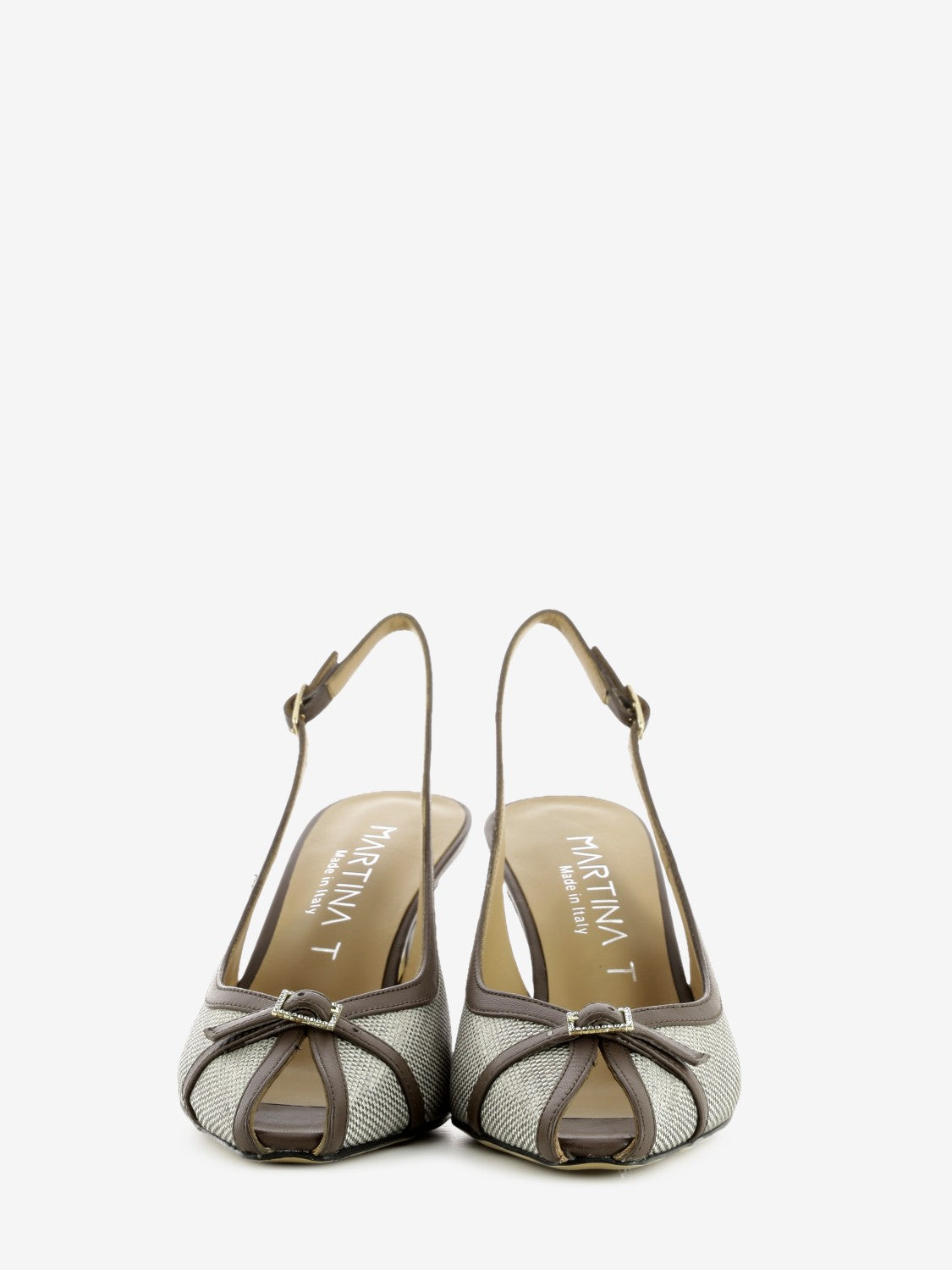Slingback con fibbia testa di moro