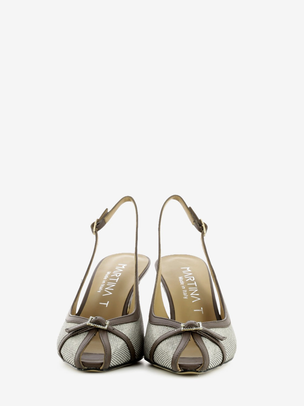 Slingback con fibbia testa di moro