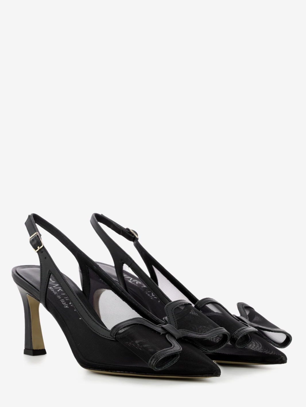 Slingback con fiocco nero