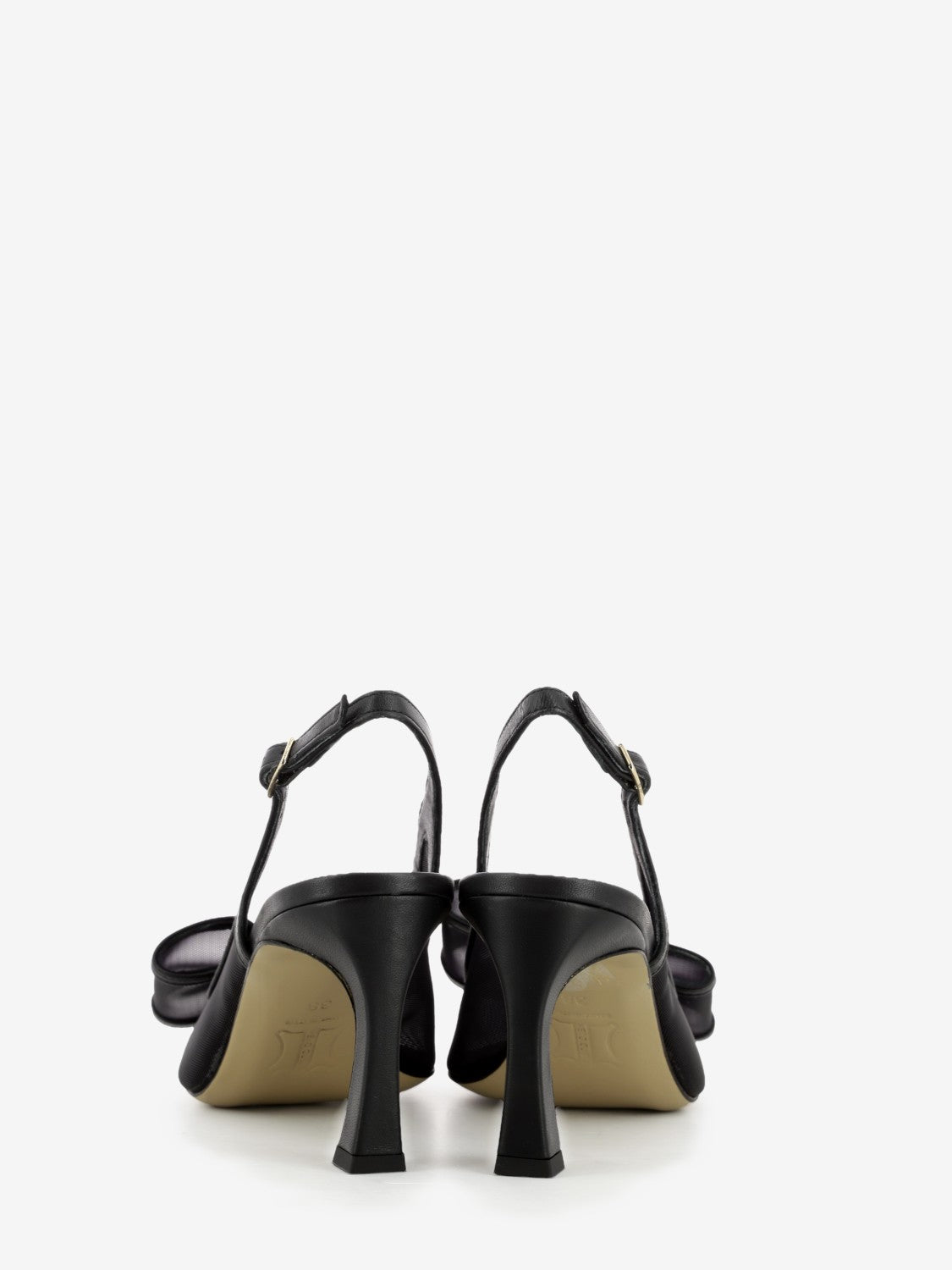 Slingback con fiocco nero
