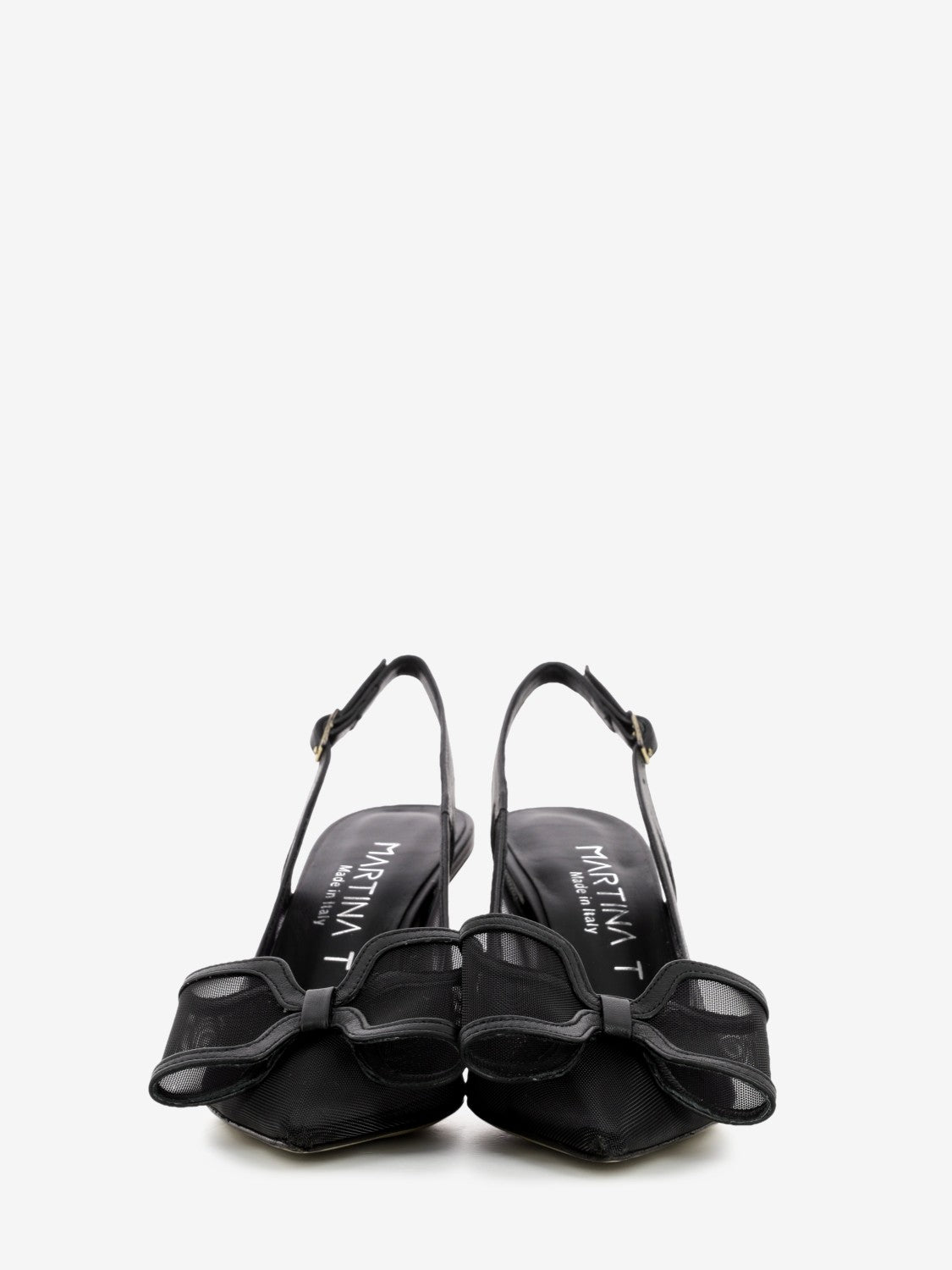 Slingback con fiocco nero