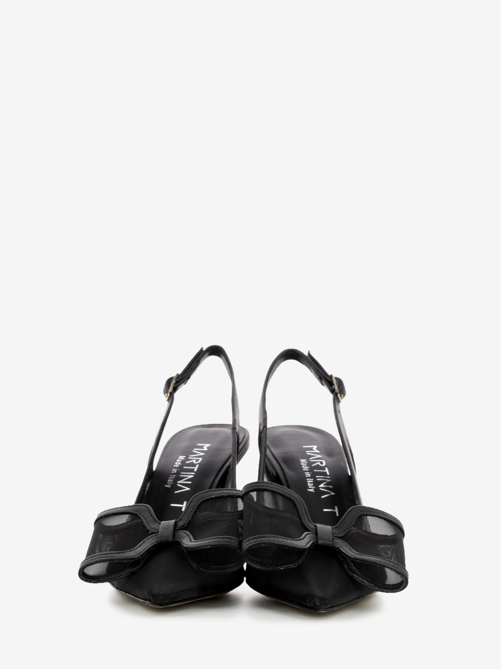 Slingback con fiocco nero