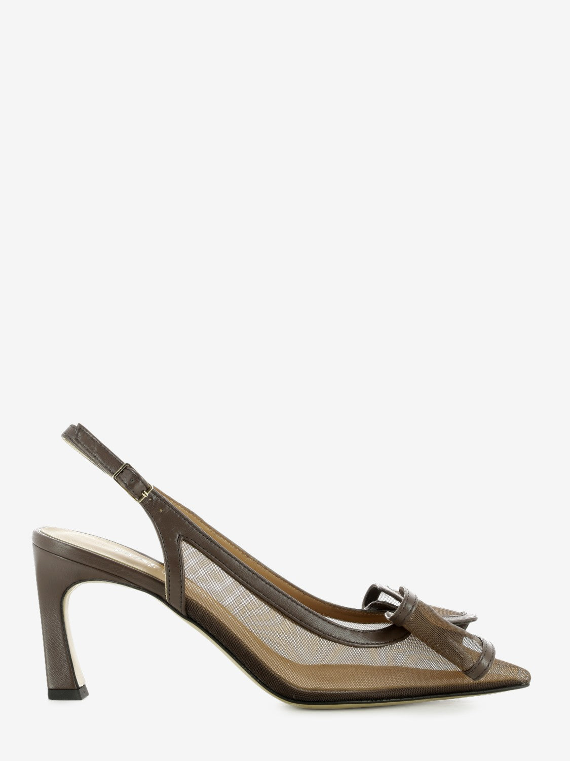 Slingback con fiocco testa di moro