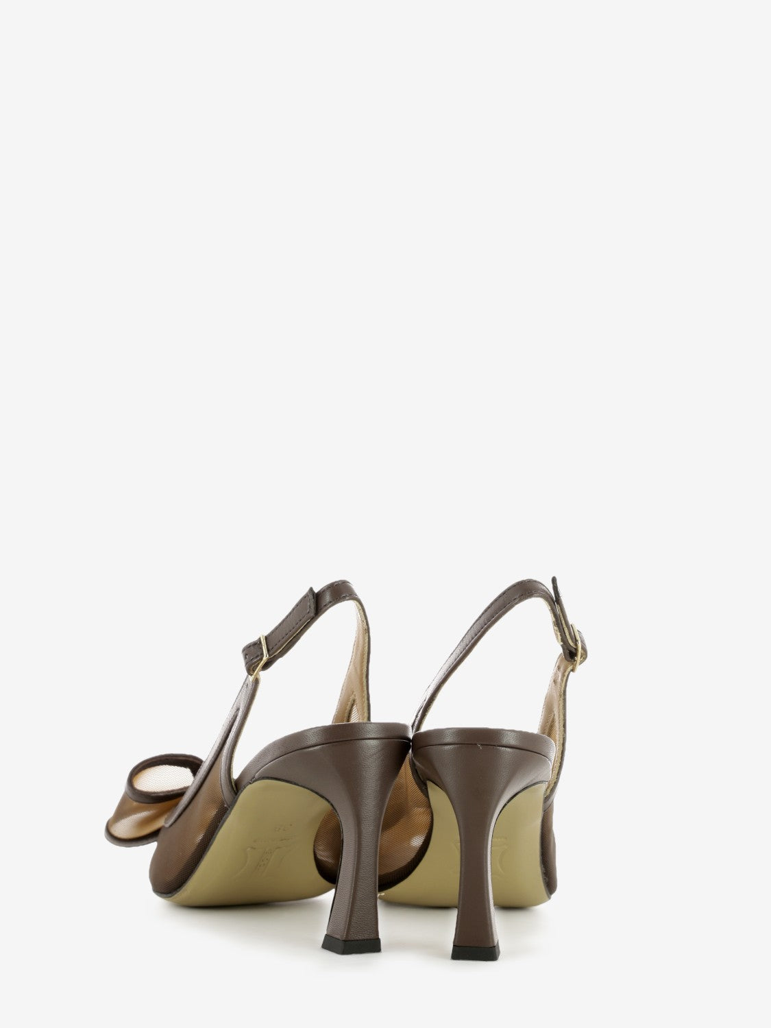 Slingback con fiocco testa di moro