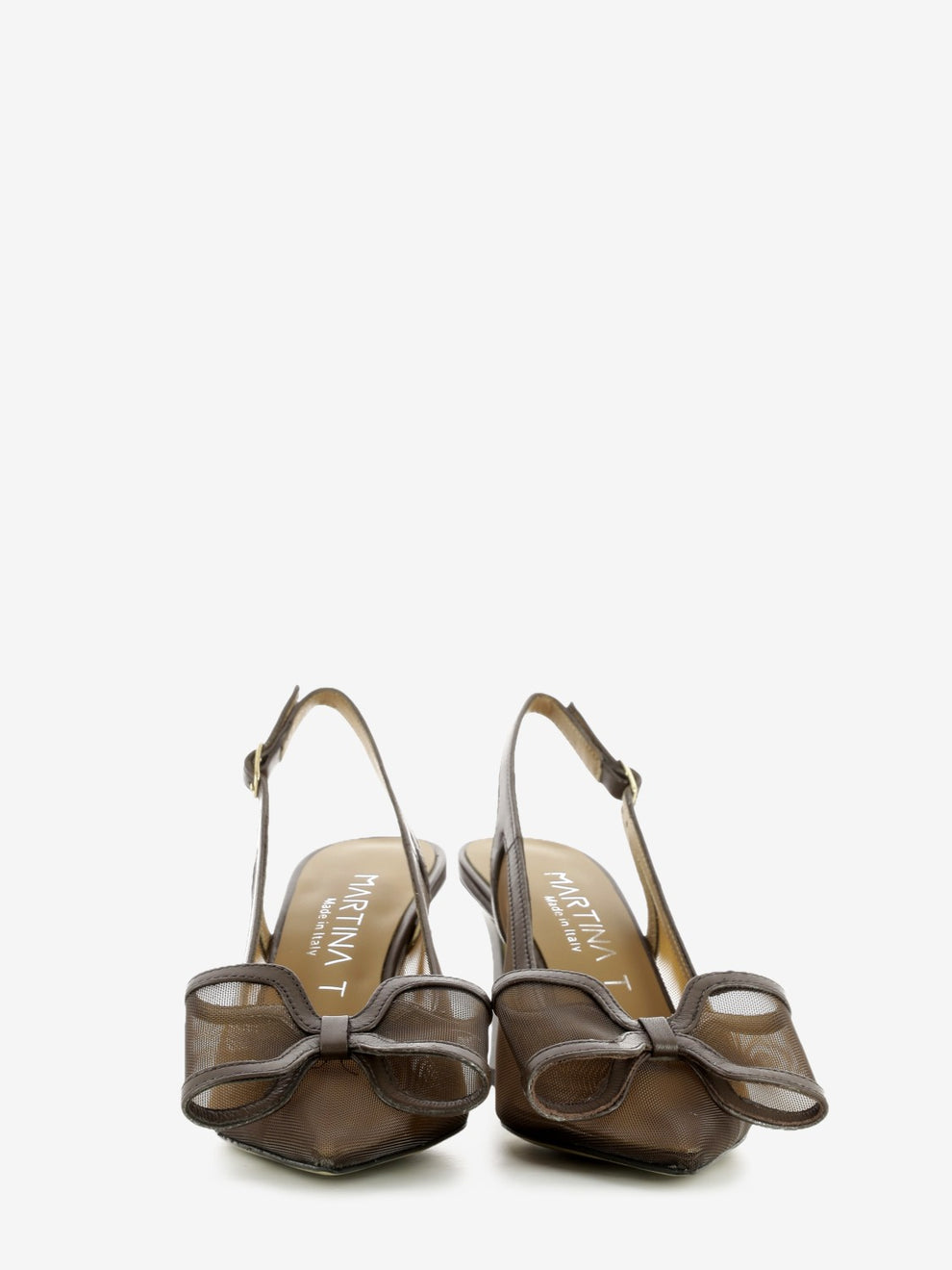 Slingback con fiocco testa di moro