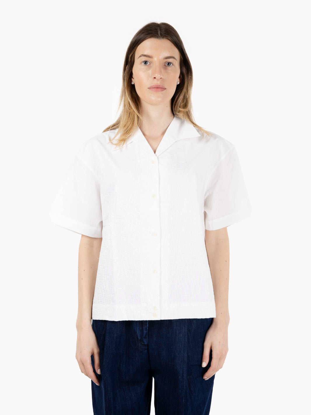 Camicia Wanda con ricami white