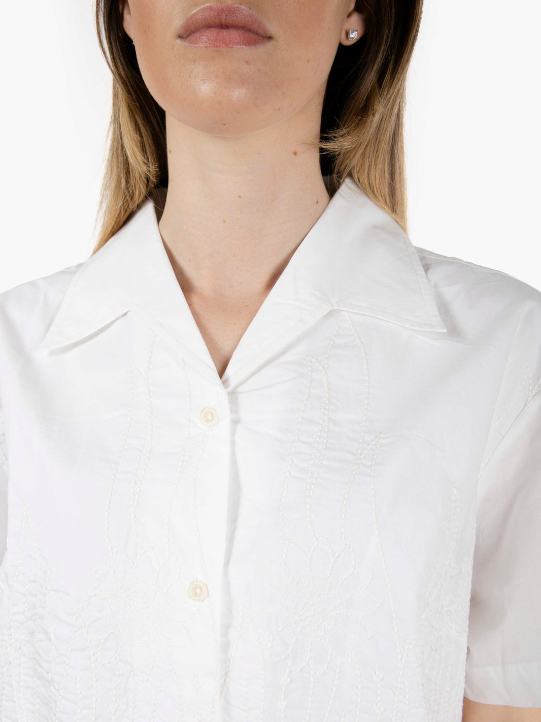 Camicia Wanda con ricami white