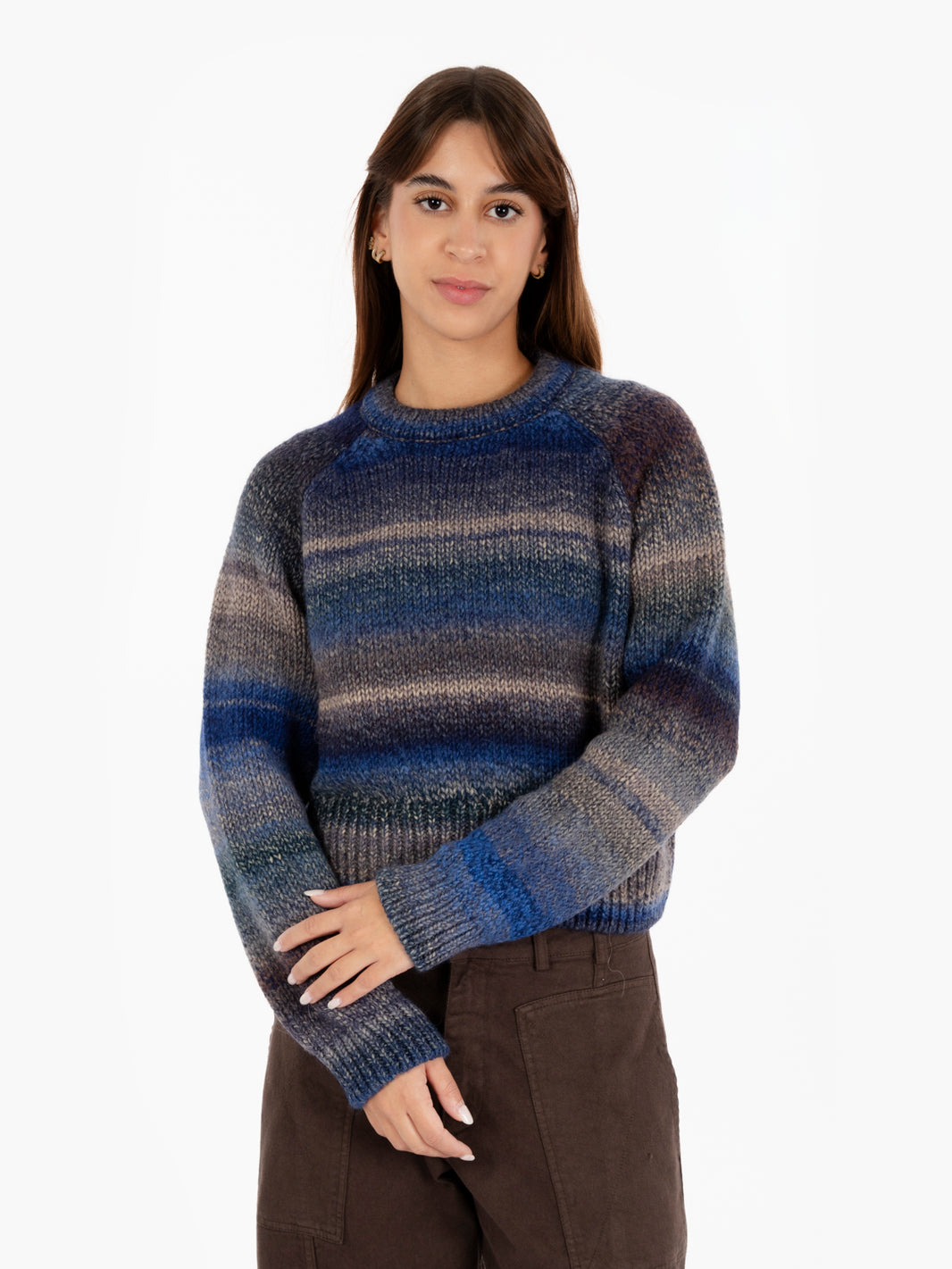 Cyndy Crew Blue Sweater