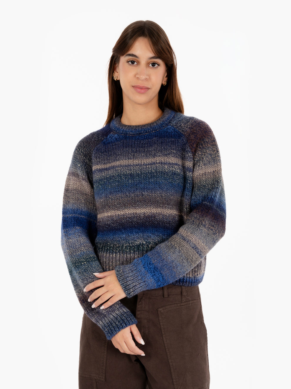 Cyndy Crew Blue Sweater