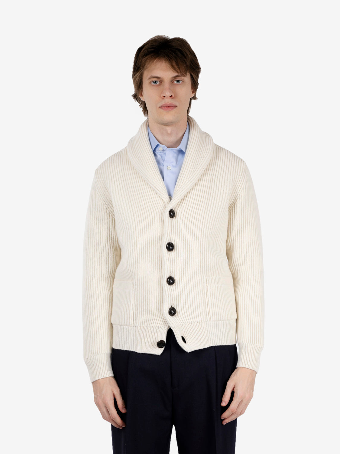 WHITE SHAWL CARDIGAN A0701-B_1