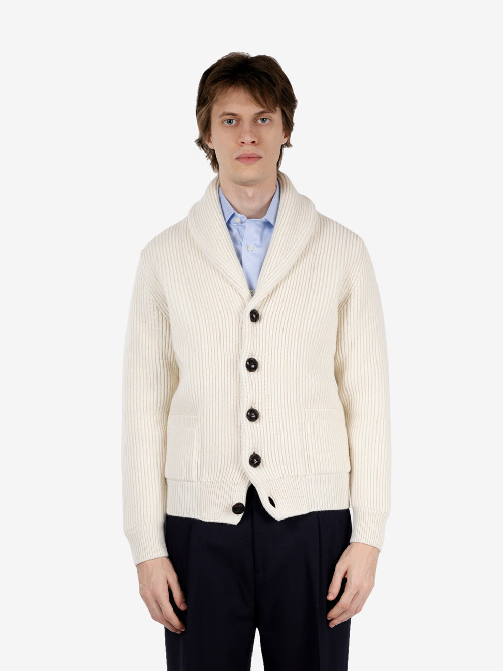 WHITE SHAWL CARDIGAN A0701-B_1