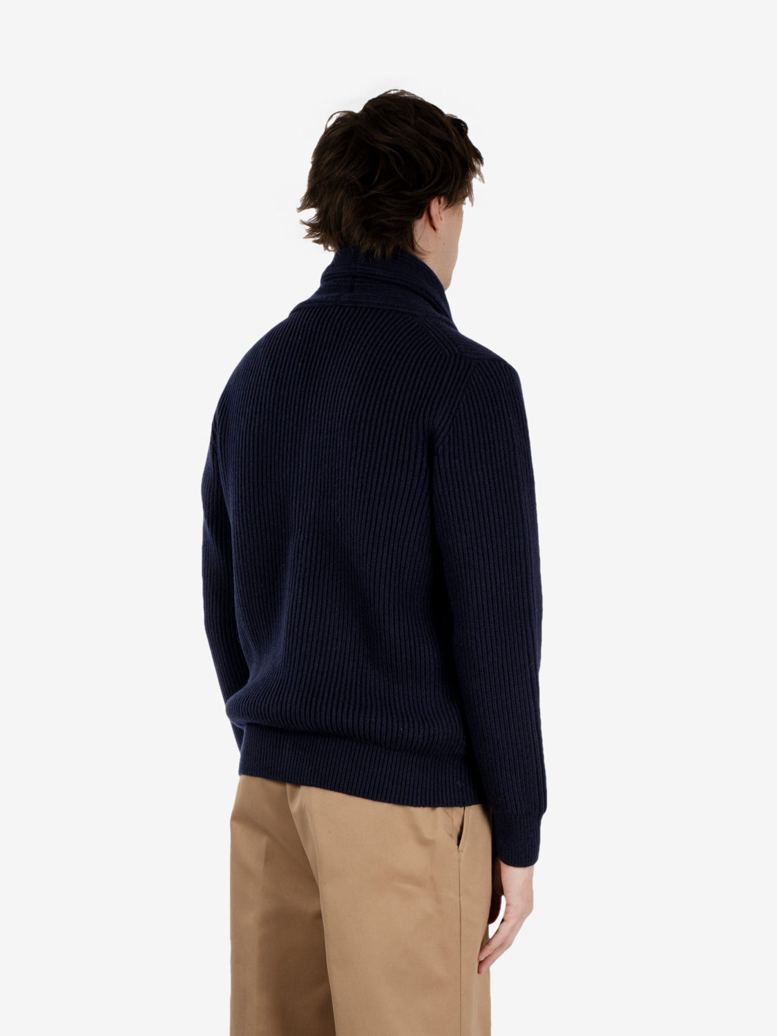 Shawl cardigan blu navy