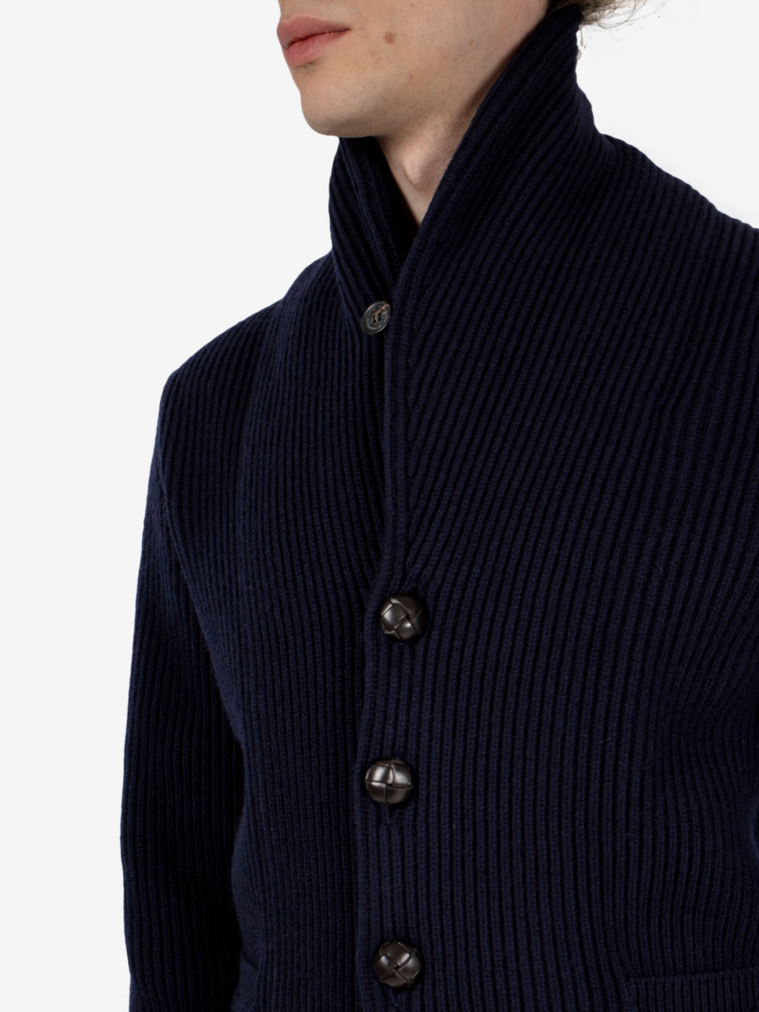 Shawl cardigan blu navy