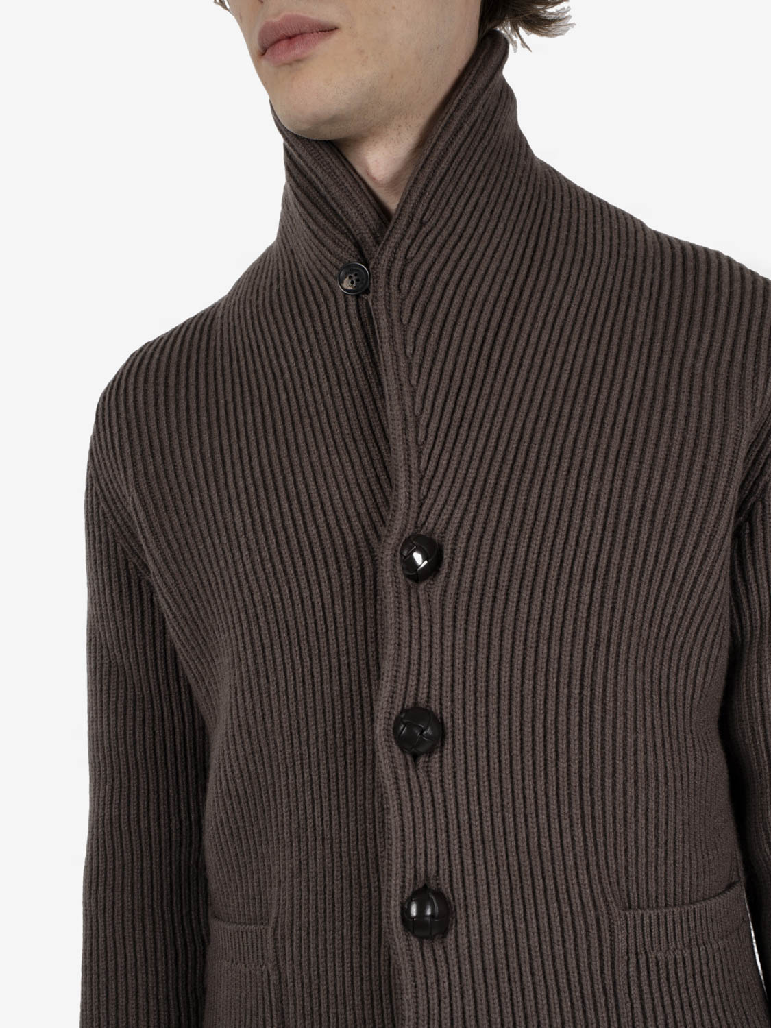 Taupe shawl cardigan