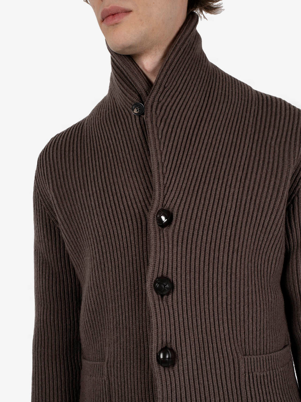 Taupe shawl cardigan