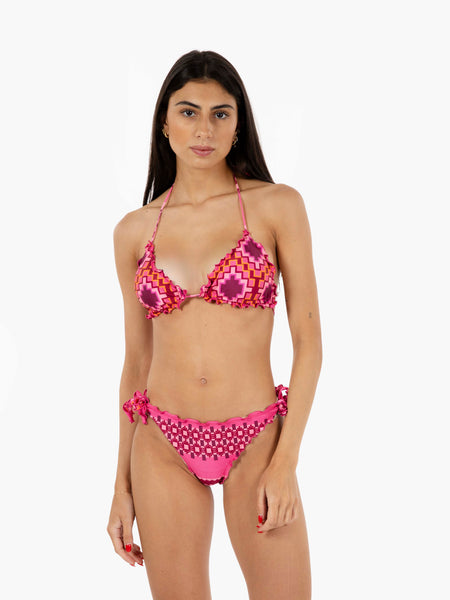 Bikini fantasia geometrica fuxia