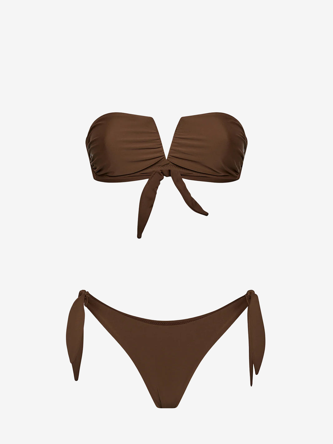Brown bandeau bikini