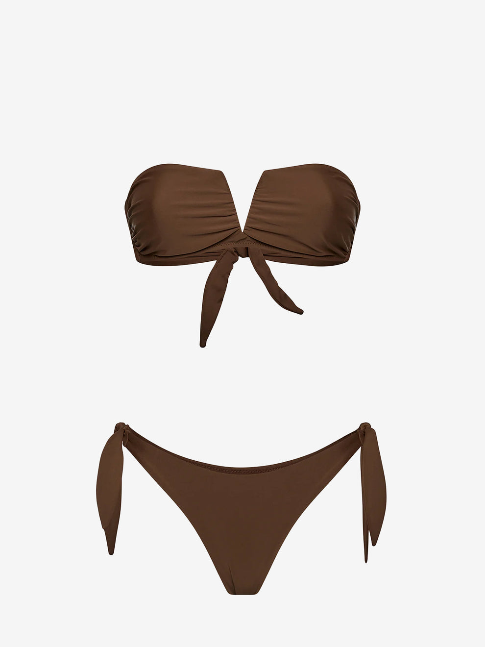 Brown bandeau bikini