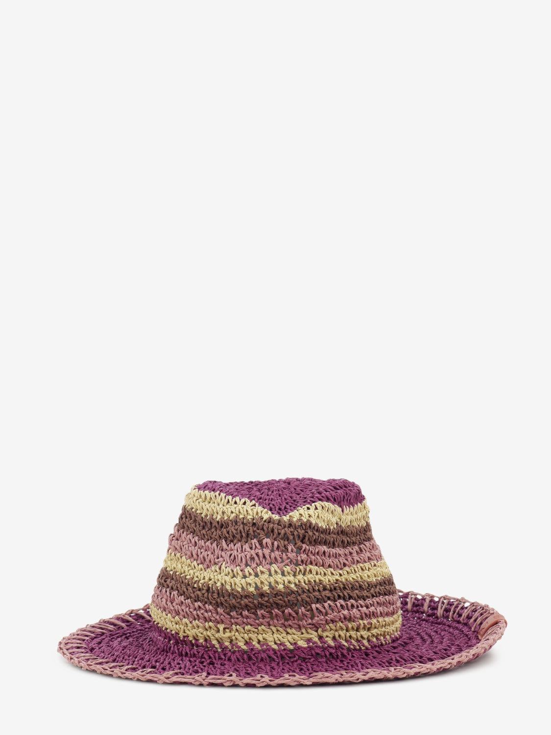 Cappello in paglia plum