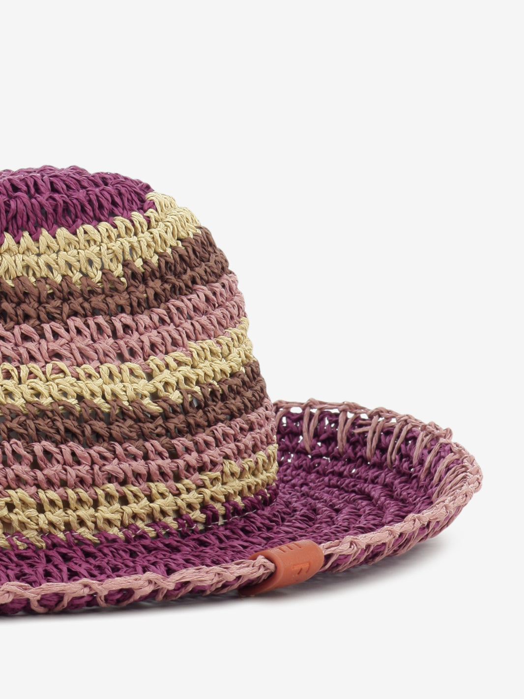 Plum straw hat