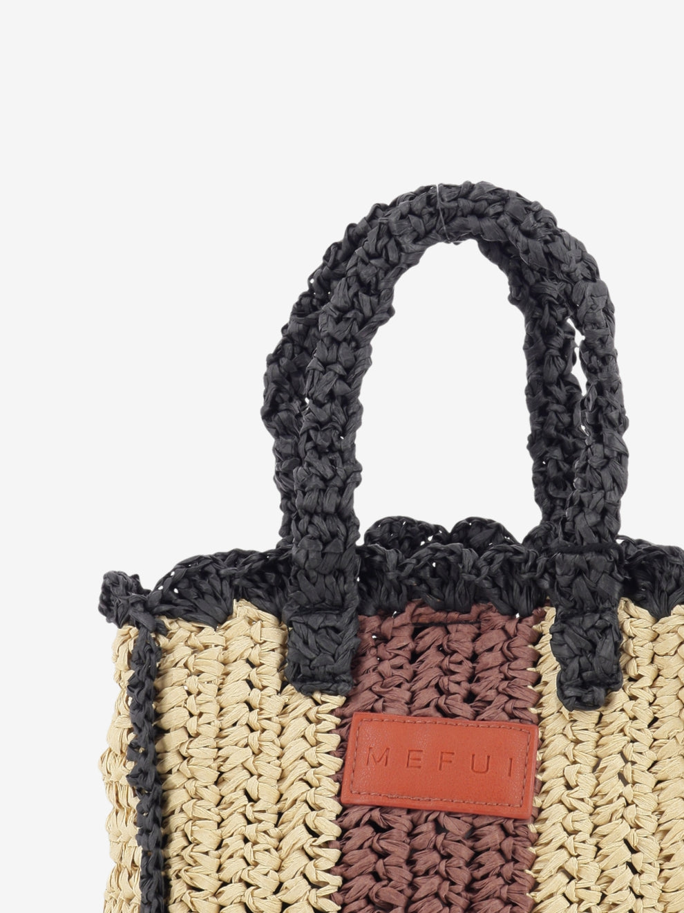 Mini bag in rafia beige