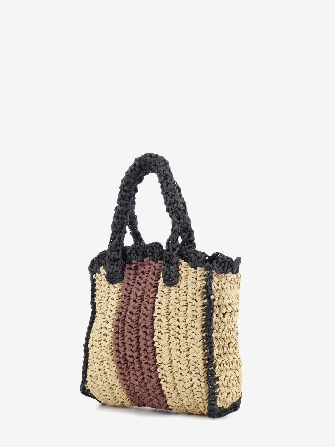 Mini bag in rafia beige