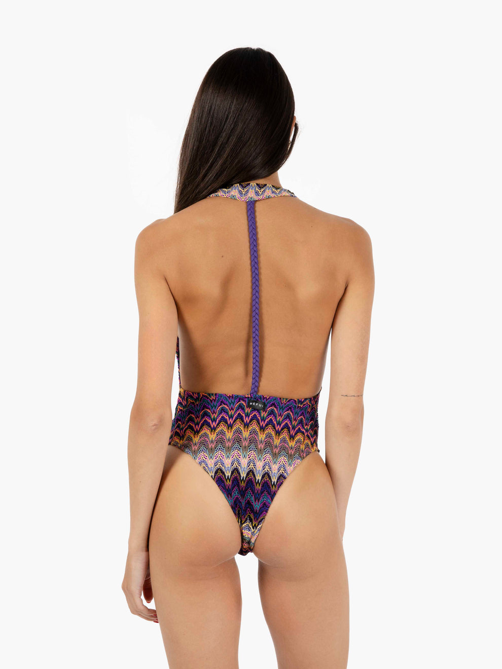 Monokini a fantasia viola / multicolor